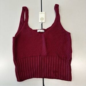 NWT $275 Ramy Brook CECE sweater top size Medium. Wine - Burgundy